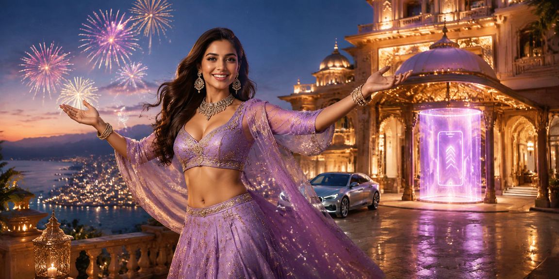 Mobile payment for live casino in Bollywood style setting